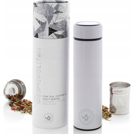 Tazza Teabloom per tutte le bevande - 480 ml (17 oz), bianca (1/3)