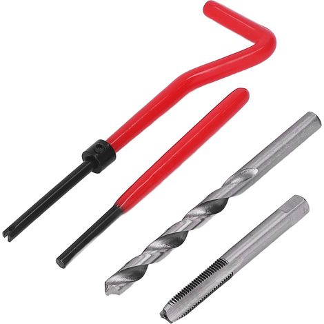 Kit de réparation de filetage 30 pièces M7x1 en acier, inserts de taraudage haute performance, outil universel pour l'automobile, rouge (1/5)
