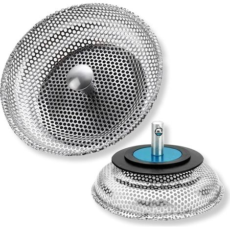 CSPARKV (8.2×8.2×4cm)1 Pcs Kitchen Sink Strainer, Kitchen Sink Filter, 304 Stainless Steel Kitchen Sink Stopper, Sink Filter Basket Drain, Sink Strainer Basket, for Kitchen and Bathroom (1/4)