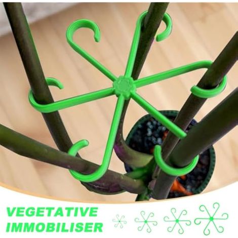 Lot de 8 supports pour tiges de plantes grimpantes, clips de soutien, anneaux de support réutilisables, supports pour Monstera (stabilisation et soutien des feuilles). (1/3)