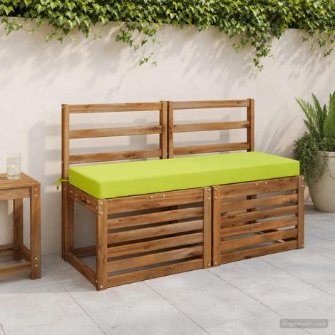 vidaXL Coussin de banc SOEST 100 % polyester Vert vif. 110 x 40 x 8 cm (1/5)
