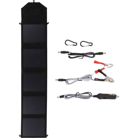 Kit de panneau solaire pliable en silicium monocristallin avec chargeur USB et batterie externe pour le camping et la randonnée