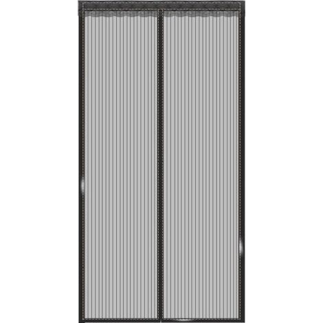 VURAHOME – Magnetisches Moskitonetz für Türen und Fenster, 150 x 240 cm, aufrollbar, maßgefertigter Türschutz mit automatischer Schließung für Innen- und Terrassentüren, Schwarz (1/5)