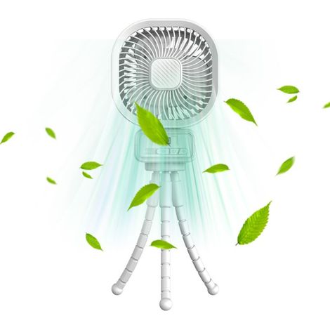 Ventola Passeggino con Treppiede Flessibile Clip-on Display a LED, Batteria 5000 mAh – Swing con luce notturna, 3 Velocità Per un Seggiolino per Auto o una Culla (1/5)