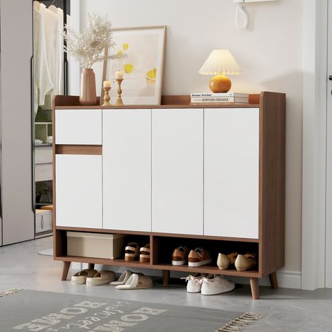 Credenza con 4 ante, cassetto e ripiano regolabile OKMYHOME (1/5)