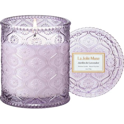 Duftkerze Glas Kerzengeschenk Frauen Muttertag 55h Lavendel Flieder (1/5)
