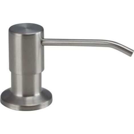 Distributeur de Savon en Inox Inoxydable Pompe à Désinfectant Rotation 360° Dispenser Savon Liquide-Vaisselle-Gel Hydroalcoolique (Tube flexible 1m, Inox brossé) (1/3)