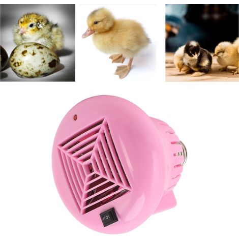 Lampe chauffante pour volaille E27 à ventilation naturelle réglable à 3 vitesses, 100-200W, lampe chauffante à double usage (hiver et été), chauffage pour couveuse, 220V. (1/5)