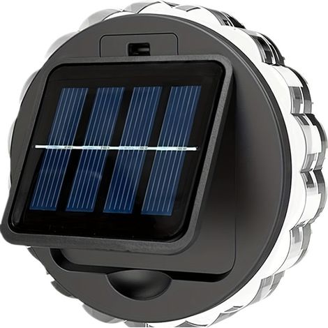 Nouvelle Lampe Murale Solaire LED Pétale, Décoration Jardin Extérieur, Lampe Paysage Rotative, Lumière Blanche Chaude (1/5)