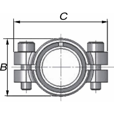 Abrazadera de reparación para acero corto DSK 60.3 (2")