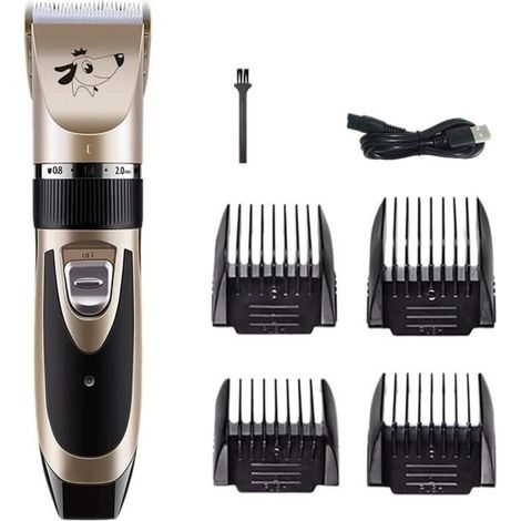 Baihua Kit de Toilettage pour Chiens, Appareils sans Fil de Charge USB pour Animaux de Compagnie, Tondeuses pour Animaux de Compagni (1/4)