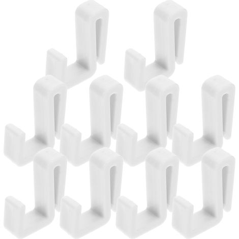 Lot de 10 crochets de cuisine en plastique blanc résistants (1/5)