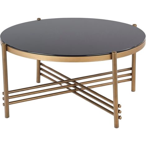 Mesa de centro Houston 513 , 41x0x0cm, Diámetro: 80, Vidrio templado, Redonda