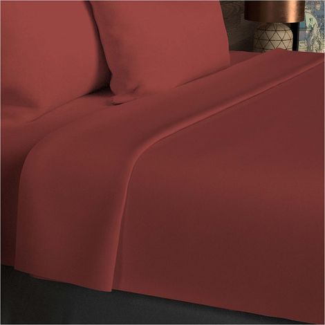 Soleil d'ocre Uccisione Plat, Cotone, Rosso (Mattone), 260 x 300 cm (1/3)