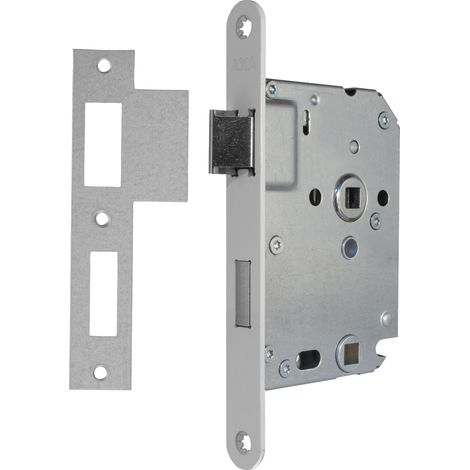 AXA Toiletten-Badezimmerschloss - TL63-8 - DM50 - Runde Frontplatte - Weiß (1/5)