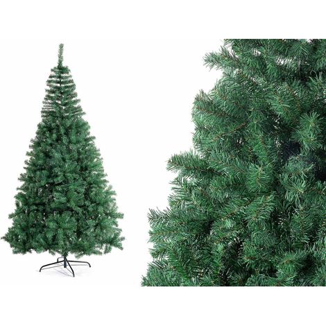 Albero di Natale artificiale verde con 1200 rami altezza 2,10 metri diametro 1,20 metri (1/2)