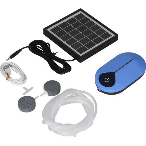 Pompe solaire pour bassin, batterie intégrée de 3600 mAh, 3 modes réglables, résistante aux chocs, étanche, pompe à air portable (1/5)