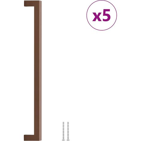 Poignées d'armoire 5 pcs bronze 320 mm acier inoxydable (1/5)