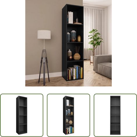 Étagère - Bibliothèque/Meuble TV Blanc 36x30x143 cm Bois d'ingénierie (1/5)