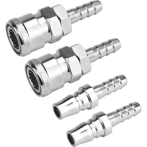 2 Paires Embout Pneumatique Embout pour Tuyau Compresseur Tuyau de Gaz Buse de Cuivre Raccord Rapide de Connecteur d'Adaptateur Connecteur Rapide de Gaz et d'Eau (1/5)
