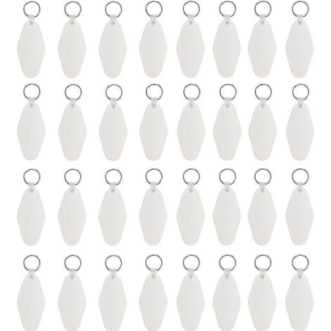 32 porte-clés vierges pour sublimation, à imprimer soi-même (étiquettes pour porte-clés et étiquettes à bagages). (1/4)