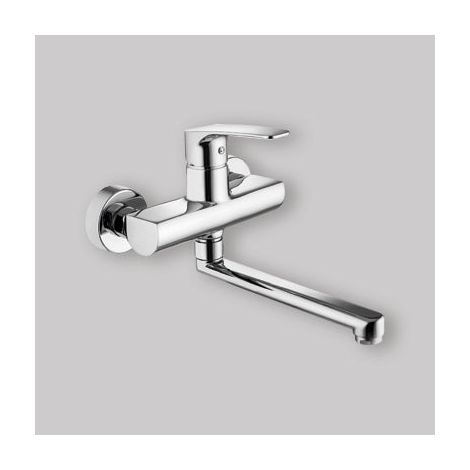 Miscelatore Lavello A Muro Lime Con Canna Diritta Orientabile Cromo (1/5)