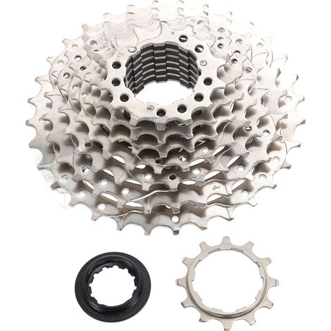 Cassette vélo 8 vitesses 12-32T en alliage d'aluminium silencieux et léger, compatible avec vélo électrique, roue libre vélo cyclisme. (1/5)