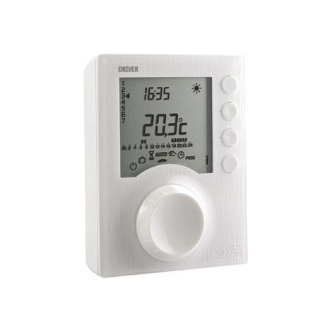 Delta Dore – Programmateur chauffage électrique fil pilote 2 zones – Programmation hebdomadaire – Modes confort, éco, hors gel – Affichage température d'ambiance
