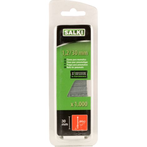 Blister 1000 Stück - Kopflose Nägel BRAD AX 1,2mm Lg - 30mm