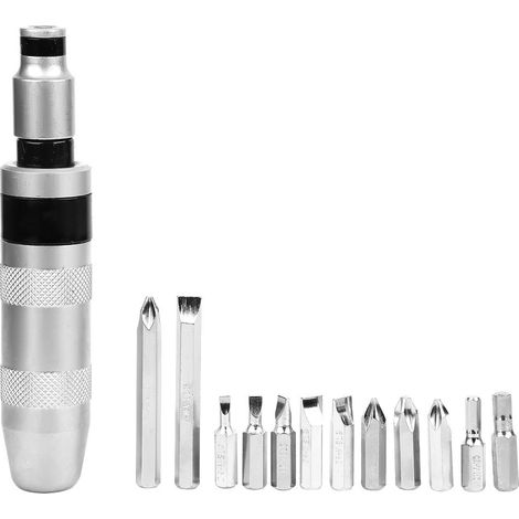13-teiliges Set multifunktionaler Schlagschrauber mit Kreuzschlitz-Bits M5, M6 und M8 (1/5)