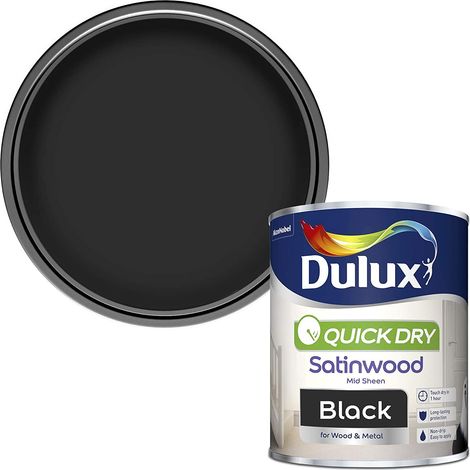 Dulux Quick Dry Satinwood - 750ml - Black
