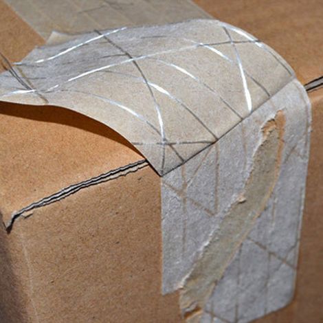 Ruban adhésif en papier kraft brun, écologique et inscriptible, activé par l'eau, pour la peinture artistique. (1/5)