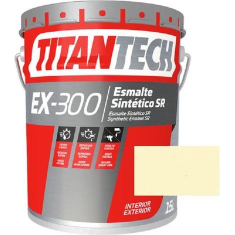 esmalte sintético ex300. brillante. interior y exterior. crema ral 1015. 15 l - titan
