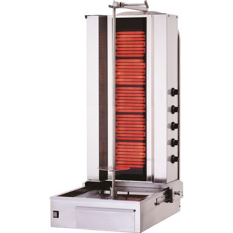 Shoarma vitro électrique - 5 résistances - long. 550 mm - Sofraca