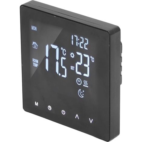 Thermostat WiFi Intelligent pour Plancher Chauffant avec Double Affichage et Câble 3 m, 16A, 90‑240V AC (1/5)