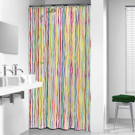 Sealskin Rideau de douche Rigato 180x200 cm Multicolore (1/3)