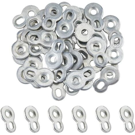 50 pièce de Fixation Figure 8 en Acier pour Connecteur de Dessus de Table Clips de Bureau Robustes pour Dessus de Table Chaise Banc Dessus de Bureau Façades D'Armoires (1/4)