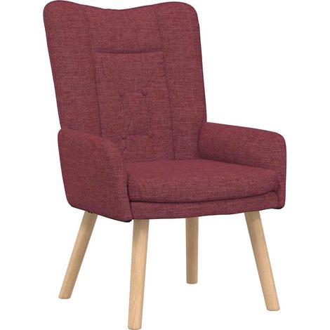 Fauteuil de Salon,Chaise,Fauteuil relaxant Rouge bordeaux 63 x 67 x 94 cm tissu CFW557233 (1/5)