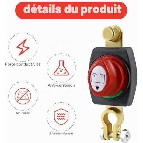 Coupe Circuit Batterie 12V/24V, Coupe Circuit Batterie Voiture (1/3)