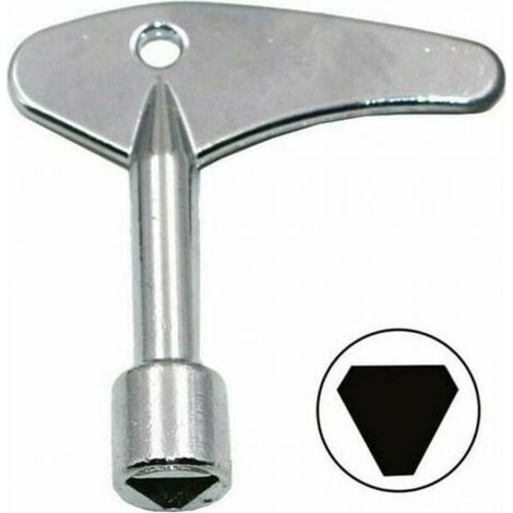 YMYNY Lot de 2 clés triangulaires de 9 mm avec interrupteur à clé triangulaire pour ascenseur électrique à gaz d'urgence (1/4)