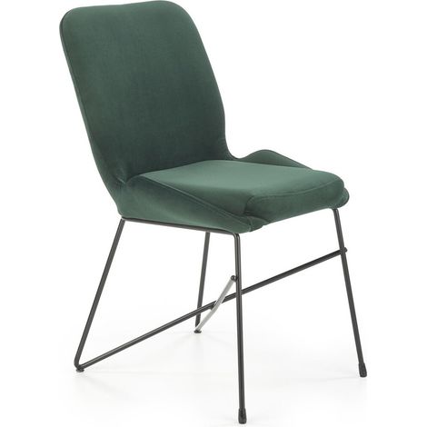 Silla Houston 930, Verde oscuro, 83x46x55cm, Tapiz, Metálico (1/5)