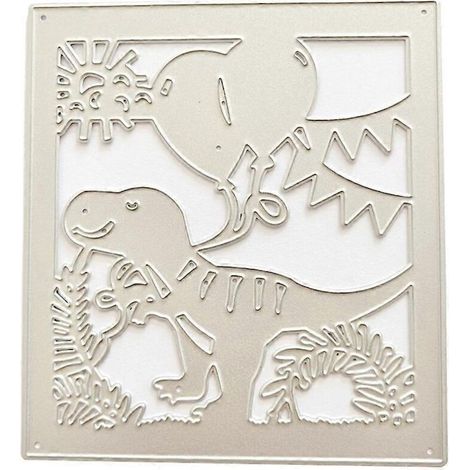 Modèles en métal pour découper des dinosaures sur ballons, accessoires de loisirs créatifs, en acier au carbone, motifs estampés