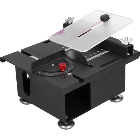 Scie circulaire de table Mini 100W à rail coulissant réglable pour le travail du bois (1/5)