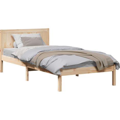 Maison Exclusive - Bettgestell Braun 80 x 200 cm Massivholz Kiefe