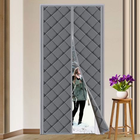 Choyclit – Rideau de porte 90x210cm isolation thermique magnétique – Tissu Oxford imperméable – Anti froid et insonorisation pour balcon et salon
