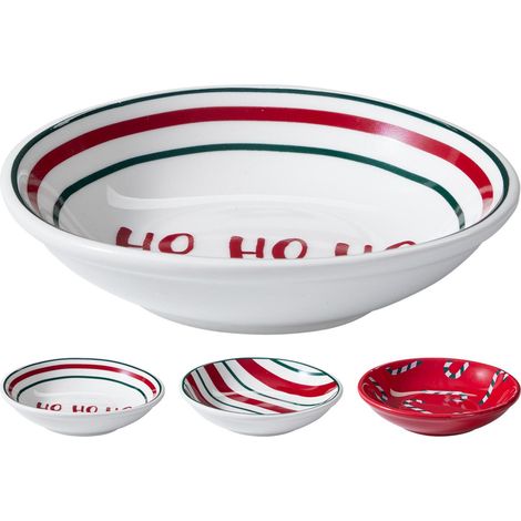 Piatto natalizio in ceramica 10 cm modello assortito PERAGA CHRISTMAS