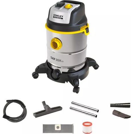 aspiratore solidi liquidi elettrico stanley fatmax "sxfvc30xtd-e" 1600w 30 lt 36,5l/s (1/3)