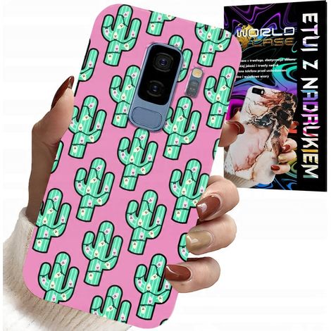 Custodia per Samsung Galaxy S9 Plus - cactus, cactus su sfondo rosa + lamina (1/5)