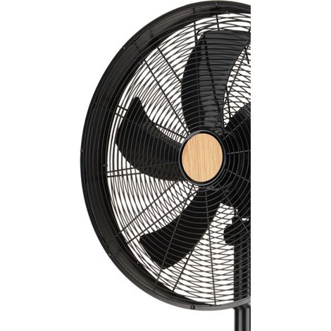 Ventilador De Pie Falcon Negro/haya 3vel.50w.5aspas Oscilante Y Rotatorio Regx45x37cm (1/2)