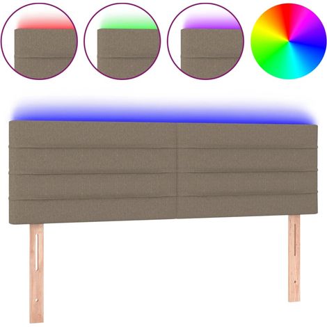 Maison Exclusive - Testiera a LED Tortora 144x5x78/88 cm in Tessuto